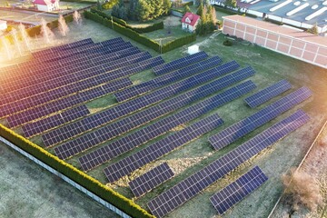 Alternative energy production with solar panels outdoors