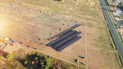 Solar energy farm with photovoltaic structure assembly