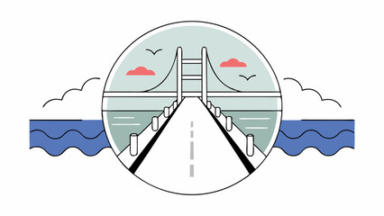 Bridge to the Future Linear Illustration