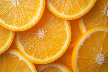 Isolated, sweet orange slices create a fresh, juicy citrus background