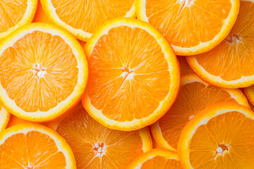 Isolated, sweet orange slices create a fresh, juicy citrus background