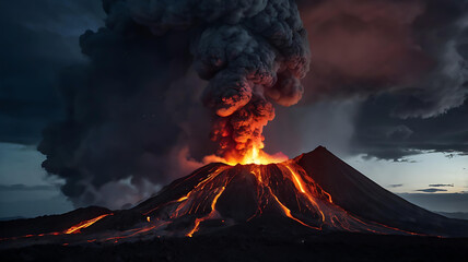 Volcanic Eruption A Fiery Spectacle of Nature's Power