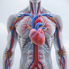 3d rendered medical illustration of a man's cardiovascular system
