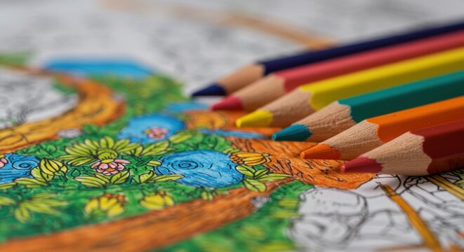 Colored pencils on drawing art supplies creativity hobby