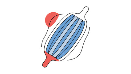 Abstract Blue and Red Face Mask Design