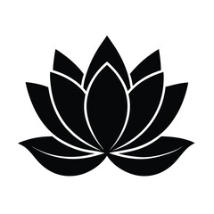 Lotus flower vector silhouette