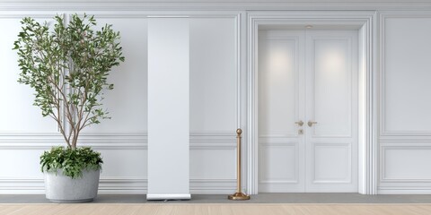 Roll up mockup banner