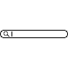 Pixel search bar user interface icon retro theme