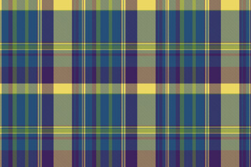 Net textile background plaid, preppy pattern fabric vector. Bold tartan seamless check texture in blue and violet colors.