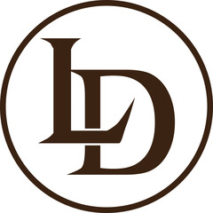 LD Letter mark Logo in Circle