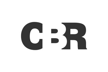 CBR logo design. Initial letter C B R bold font style for tech startups, consulting, corporate branding. Creative company name, headlines typography identity, trendy logotype.