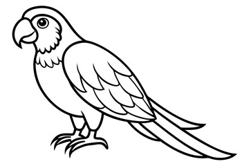 Obraz premium Simple Macaw Line Art