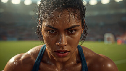 Female Athlete Ready to Conquer