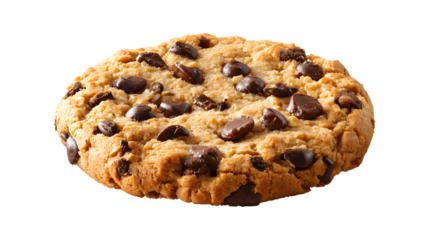 Chocolate chip cookie isolated on a white background