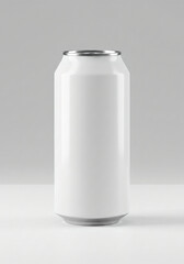White energy drink can on white background. Mock up. 3D rendering