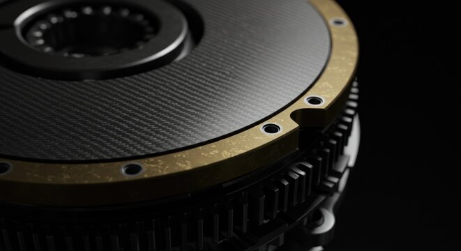 Metallic component close up industrial technology image