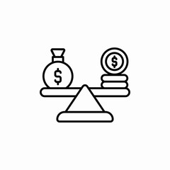 finances balance icon sign vector