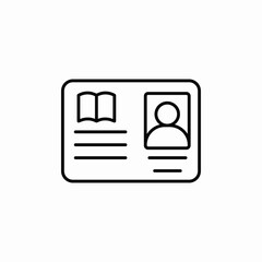 library card icon sign vector