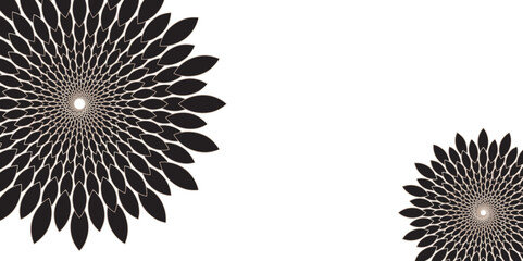 "Traditional Mandala Striking black & white radial design, abstract and hypnotic. Perfect for backgrounds, patterns, or modern art"