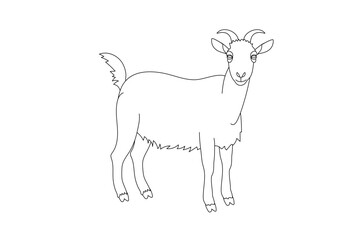 vector cartoon animal isolated on transparent background. black and white style

