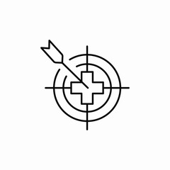 medicine target icon sign vector