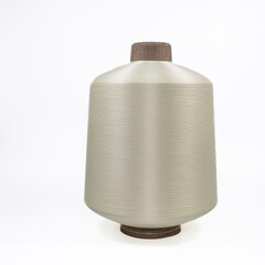 dyed yarn fabric production on a  isolated white background.
