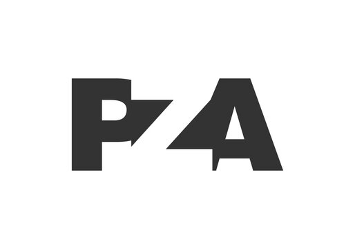 PZA logo design. Initial letter P Z A bold font style for tech startups, consulting, corporate branding. Creative company name, headlines typography identity, trendy logotype.
