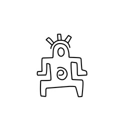 Mayan civilization tribal icon