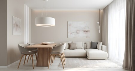 Fototapeta premium Modern home interior design of a modern living room