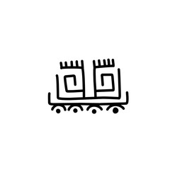 Mayan civilization tribal icon