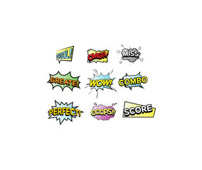 Big Comic Elements Set vector
