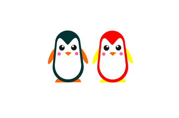 The pattern of 2 cute penguins. Perfect for make seamless pattern of penguins, animal background, wallpaper, theme, textile, fabric, education purposes and other commercial needs.