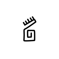 Mayan civilization tribal icon