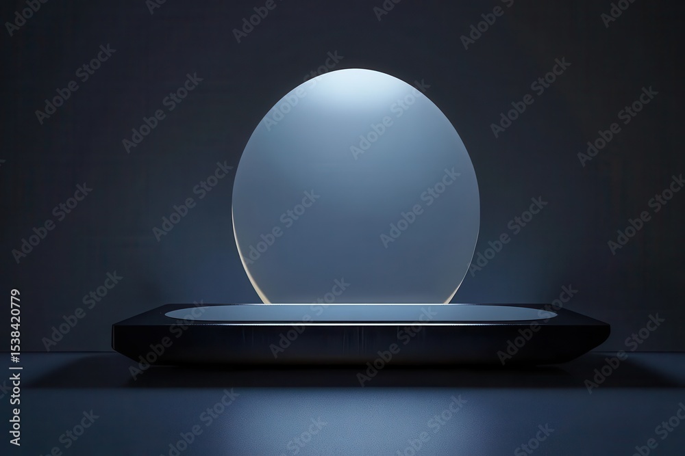 Poster sleek modern banner showcasing futuristic shapes and design elements set against a dark background w