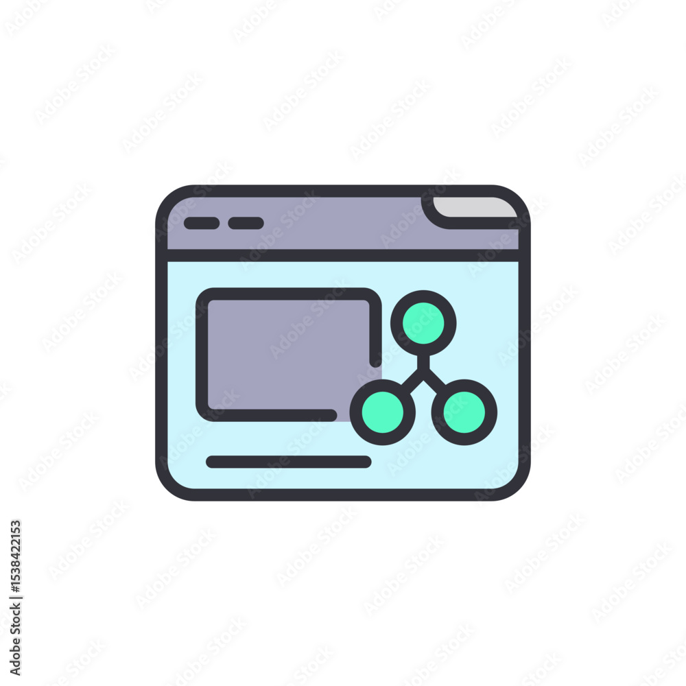 Poster webpage showing network connections for application development display