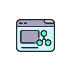 Webpage Showing Network Connections For Application Development Display