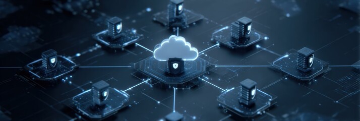 Cloud Storage Visualization Featuring Vault-Style Shields for Enhanced Security in Digital Data Management