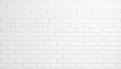 Fototapeta premium White Brick Wall Masonry Pattern of Painted Stone and Concrete Texture Background