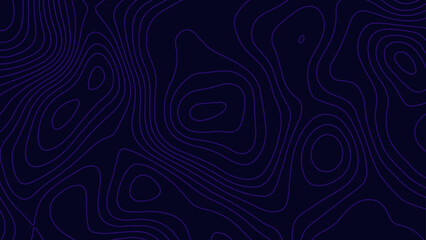 Dark background with bright lines. Topographic map pattern.