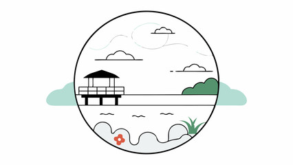 Serene Lakeside Pavilion