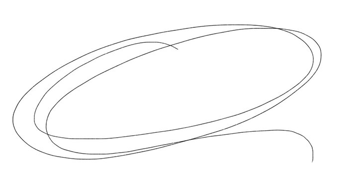 astract hand drawn circle frame line art 