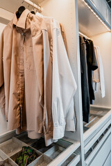 Organized Shirts and Closet Storage