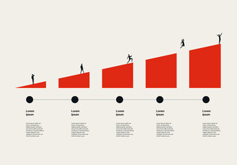 Business Plan for Growth Infographic Template with Minimal Illustration