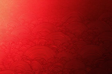 Red patterned background inspired by Chinese New Year celebrations featuring intricate wave designs that convey auspiciousness and joy during the festive season