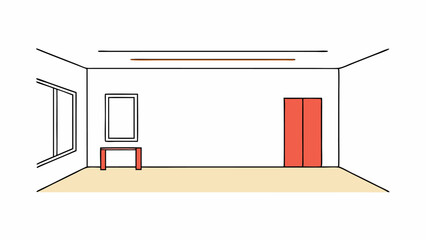 Minimalist Room Interior Design Sketch
