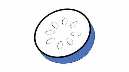 Abstract Blue and White Circular Design Element
