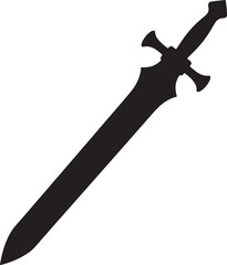 sword silhouette icon vector illustration on a white background