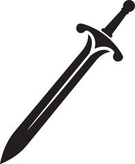 sword silhouette icon vector illustration on a white background