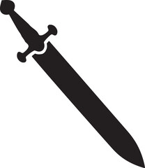 sword silhouette icon vector illustration on a white background