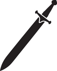 sword silhouette icon vector illustration on a white background